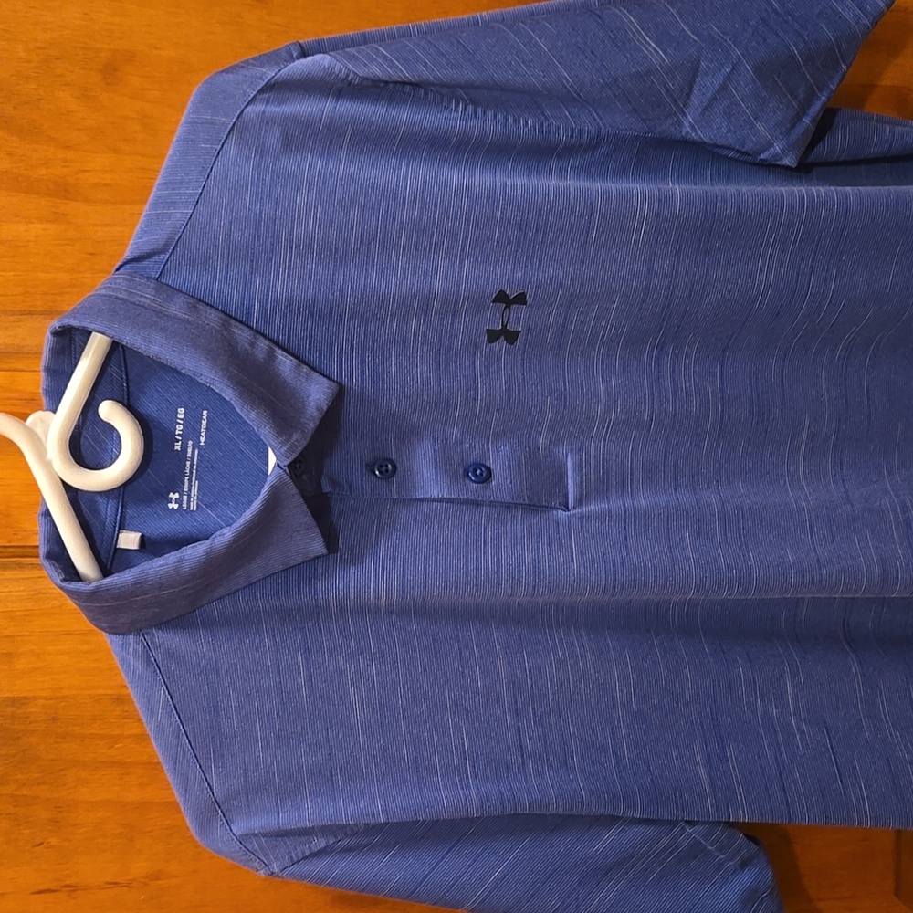 Under Armour loose heatgear polo size XL blue - Picture 2 of 7